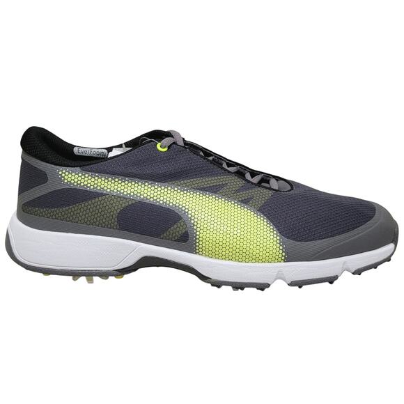Puma Men Ignite Drive Sport Cleated Golf Shoes Size US 9 Dark Grey Safety Yellow main image 5